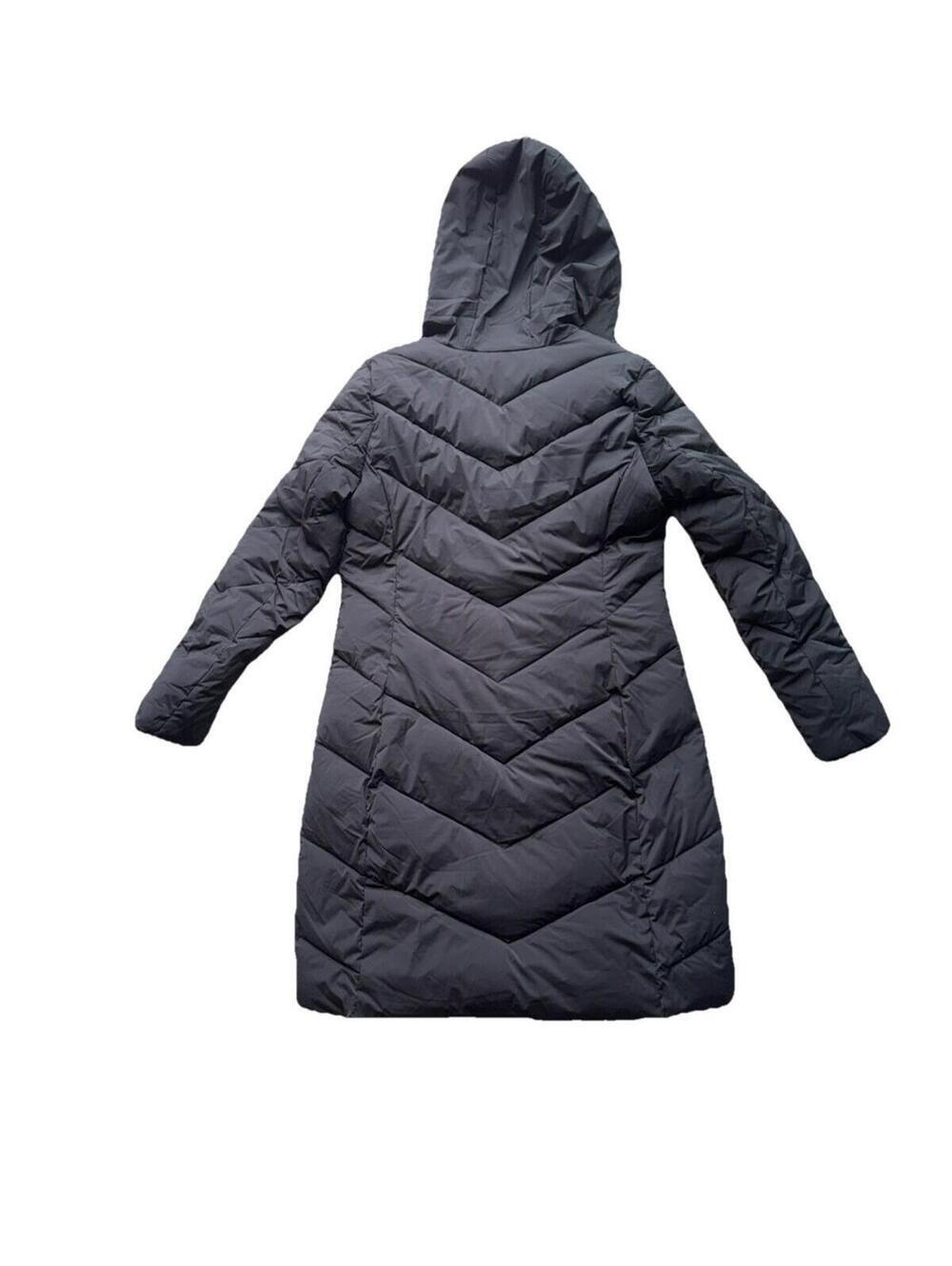 NEW CALVIN KLEIN WOMEN'S QUILTED PUFFER BLACK HOODED LONG SLEEVE JACKET SIZE S - Picture 5 of 5